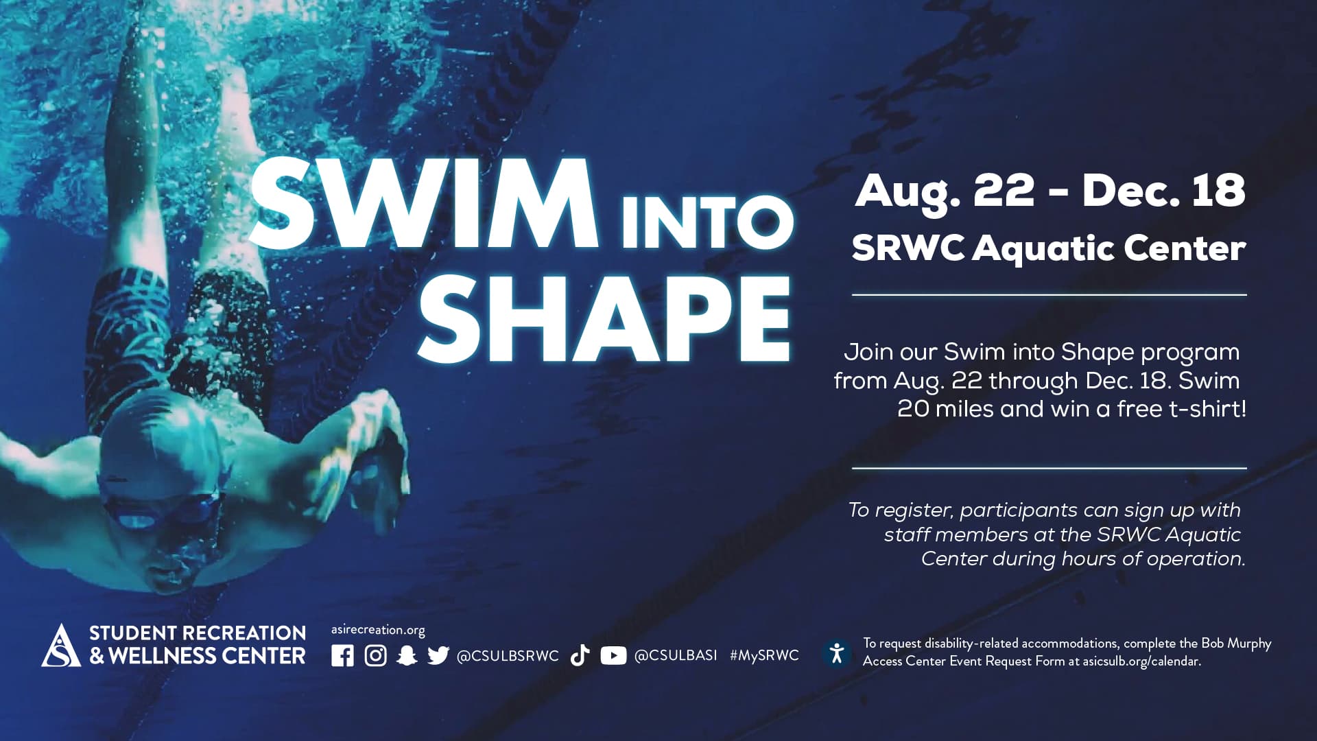 swimmer in pool promo flier
