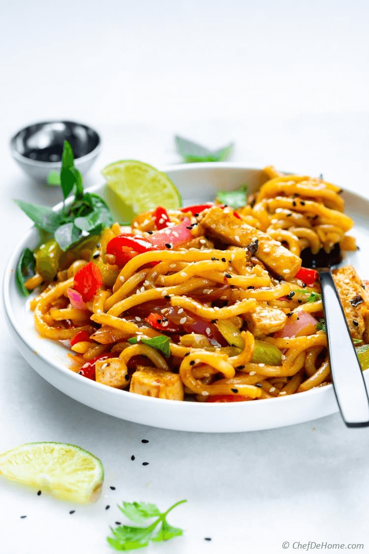 Black Pepper Vegetable Udon