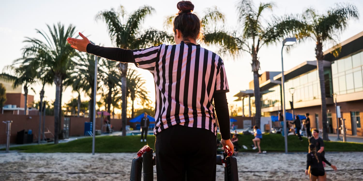 referee at Sand Volleyball Court